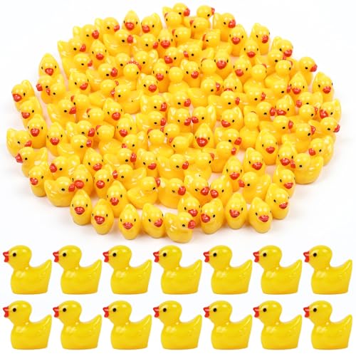 DiULi Mini Enten Harz Gelbe, 120 Stück Mini Resin Ducks Kleine Enten, Figuren Miniatur Mini Figuren Ente für Hausgartendekoration und Osternparty Geschenk, Mini Duck DiULi Mini Enten Harz Gelbe, 120 Stück Mini Resin Ducks Kleine Enten, Figuren Miniatur Mini Figuren Ente für Hausgartendekoration und Osternparty Geschenk, Mini Duck von DiULi