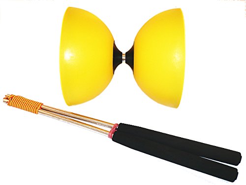 Henrys Circus Diabolo GELB mit ULK2 schwarz + Henrys Alustäbe Henrys Circus Diabolo GELB mit ULK2 schwarz + Henrys Alustäbe von Diabolonet