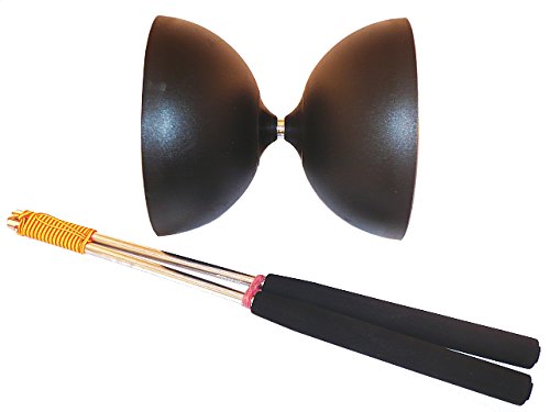Henrys Circus Diabolo SCHWARZ mit ULK2 schwarz + Henrys Alustäbe Henrys Circus Diabolo SCHWARZ mit ULK2 schwarz + Henrys Alustäbe von Diabolonet