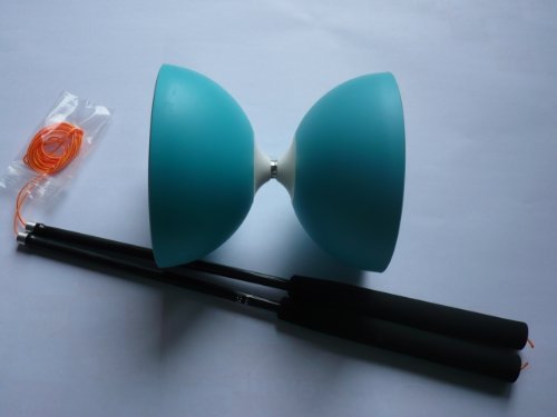 Henrys Circus Diabolo Türkis mit ULK2 Weiss + Carbon schwarz Henrys Circus Diabolo Türkis mit ULK2 Weiss + Carbon schwarz von Diabolonet