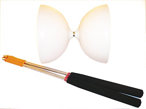 Henrys Circus Diabolo Weiss mit ULK2 Weiss + Alustäbe Henrys Circus Diabolo Weiss mit ULK2 Weiss + Alustäbe von Diabolonet