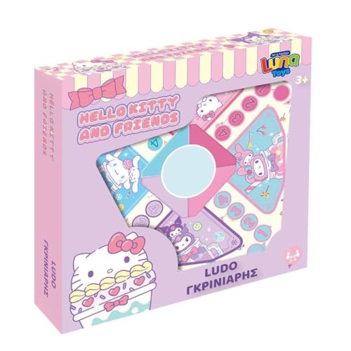 Diakakis Hello Kitty Pop-Up-Ludo-Brettspiel | Traditionelles Ludo-Brettspiel-Set für Kinder | Indoor-Spaß ab 3 Jahren | Geburtstagsgeschenk für Kinder von Diakakis