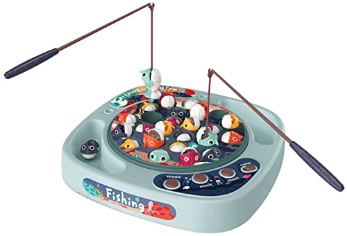 Diakakis Luna Angelspiel Schnapp Fisch 27-TLG. grün Kinder Tischspiel m. Licht Sound +3J von Diakakis