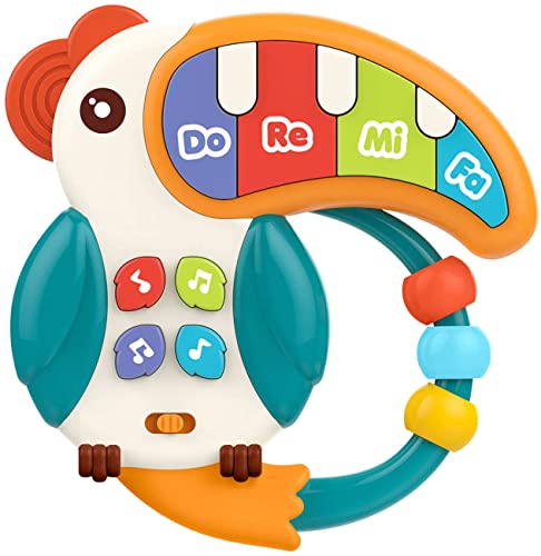 Diakakis Musikspielzeug Baby Spielzeug Papagei mit Spielfunktionen Licht- u. Soundeffekte von Diakakis