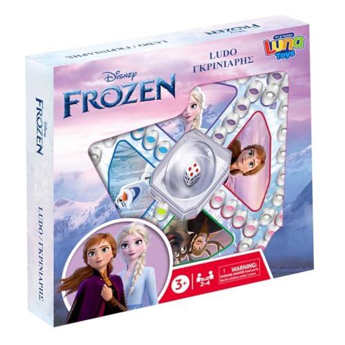 Disney Frozen Princess Pop Up Ludo Brettspiel | Traditionelles Ludo-Brettspiel-Set für Kinder | Indoor-Spaß Spiel ab 3 Jahren | Geburtstagsgeschenk für Kinder von Diakakis