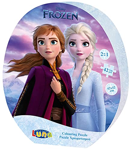 Luna 2in1 Kinder Puzzle Malpuzzle Frozen 2 42-TLG. XL-Puzzleteile 42 x 42 cm von Diakakis