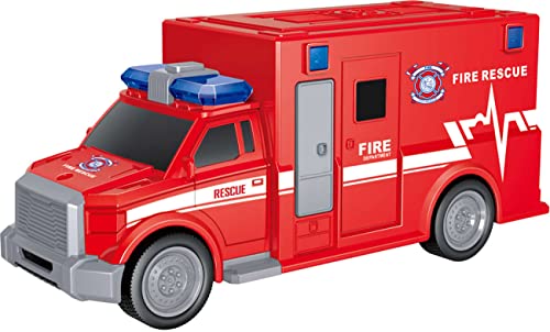 Diakakis Luna Feuerwehr Fahrzeug Auto City Rescue m. Licht/Soundeffekt Einsatzfahrzeug von Diakakis
