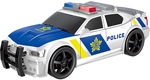 Diakakis Luna Polizei Streifenwagen City Rescue Fahrzeug weiß/blau mit Licht/Soundeffekt von Diakakis