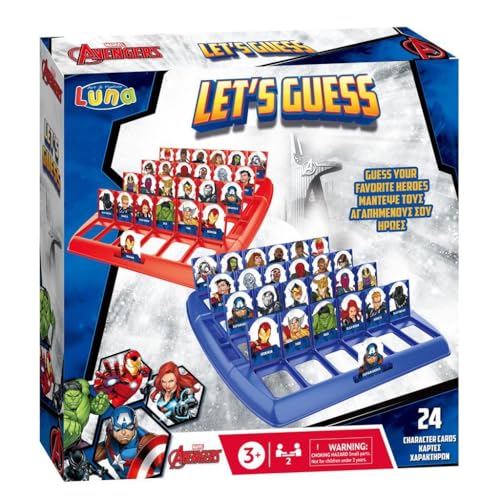 The Avengers Brettspiel | Marvel Guess Who Guardians of the Galaxy and Wakanda forces are included from Hulk, Iron Man, Black Widow, Black Panther, Rocket | Great Gift for Ages 3+ The Avengers Brettspiel | Marvel Guess Who Guardians of the Galaxy and Wakanda forces are included from Hulk, Iron Man, Black Widow, Black Panther, Rocket | Great Gift for Ages 3+ von Diakakis