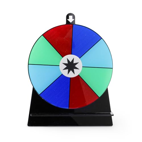 Diakey 15 cm drehendes Preisrad, Farbtisch-Roulette-Rad, Spinner mit Ständer, Glücksspiel für Party, Messe, Karneval, 8 Steckplätze Diakey 15 cm drehendes Preisrad, Farbtisch-Roulette-Rad, Spinner mit Ständer, Glücksspiel für Party, Messe, Karneval, 8 Steckplätze von Diakey