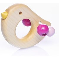 Pfingstweid - Greifling Bibi aus Ahorn mit Buche Kugeln in pink und rosa, Holz von Diakonie Pfingtweid e.V.