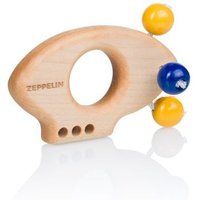 Pfingstweid - Greifling Zeppi aus Ahorn mit Buche Kugeln in blau und gelb, Holz von Diakonie Pfingtweid e.V.