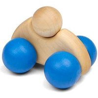 Pfingstweid - MINI blau Palle aus Ahorn mit Rädern in blau, Buche, Holz von Diakonie Pfingtweid e.V.