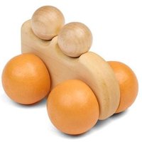 Pfingstweid - MINI orange Ataberk aus Ahorn mit Rädern in orange, Buche, Holz von Diakonie Pfingtweid e.V.