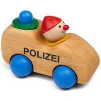 Pfingstweid - Polizeiwicht aus Erle mit Hupe und Rädern aus Buche von Diakonie Pfingtweid e.V.