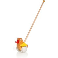 Pfingstweid - Schiebeente Emilia aus Erle zum Schieben mit Rädern aus Buche, Holz von Diakonie Pfingtweid e.V.