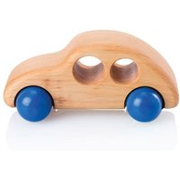 Pfingstweid - Stadthupfer blau aus Erle mit blauen Rädern aus Buche, Holz von Diakonie Pfingtweid e.V.