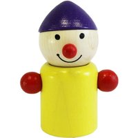 Pfingstweid - Wicht Manu gelb/lila aus Buche, Holz Figur von Diakonie Pfingtweid e.V.