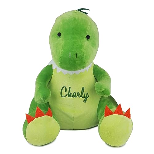 Diamandi Kuscheltier mit Namen Bestickt - Plüsch-Dino personalisiert mit Stickerei 40cm - Personalisiertes Geschenk mit Kinder-Namen von Diamandi