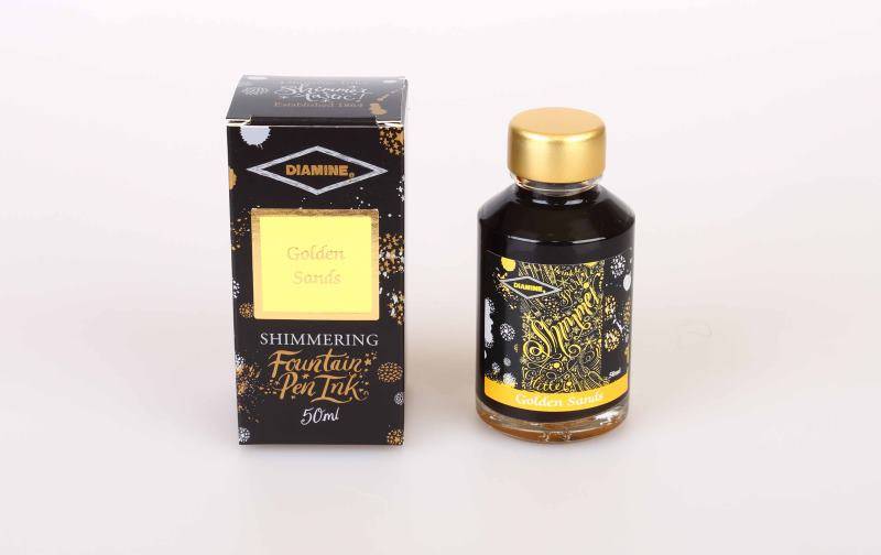 Diamine Tintenfass Shimmering Golden Sands 50ml von Diamine