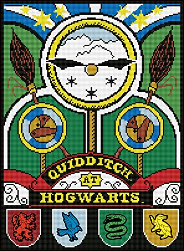 DIAMOND DOTZ CD238000807 - Original 5D Diamond Painting Set Quidditch, Harry Potter Kreativset mit 27.821 Diamant Mosaiksteinen, Malset 42x57 cm, DIY Komplettset für Erwachsene und Kinder ab 8 Jahren von DIAMOND DOTZ