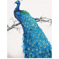 Diamond Dotz - Original Diamond Painting - Blue Peacock 60 x 84 cm von Diamond Dotz