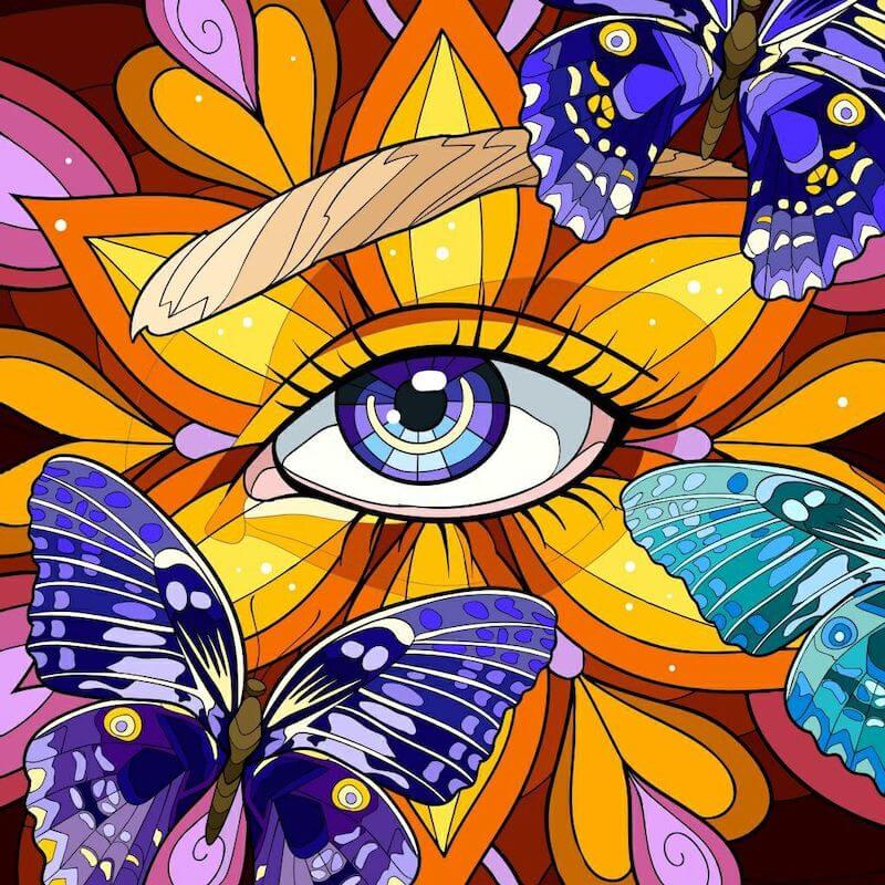 Auge in Blüte von Diamond Painter