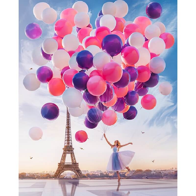 Ballonwolken in Paris von Diamond Painter