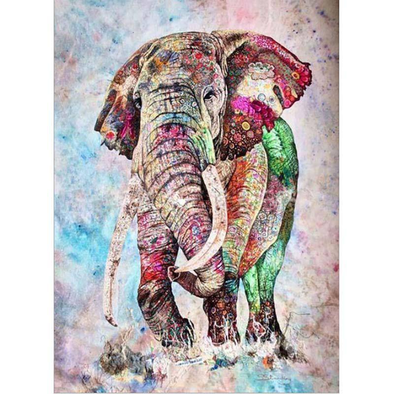 Bunter Elefant 2 | Malen nach Zahlen von Diamond Painter