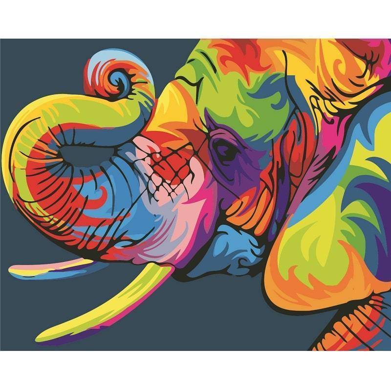 Bunter Elefant | Malen nach Zahlen von Diamond Painter