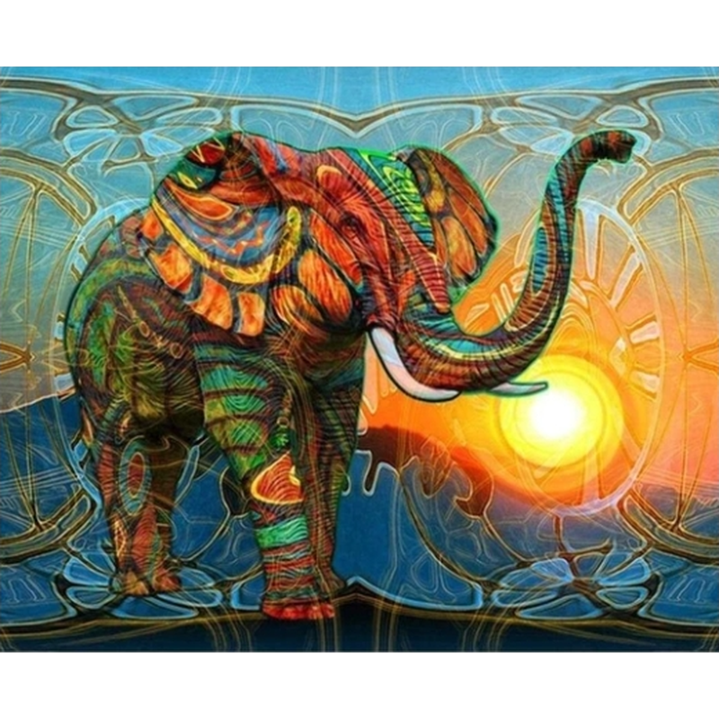 Bunter Elefant von Diamond Painter