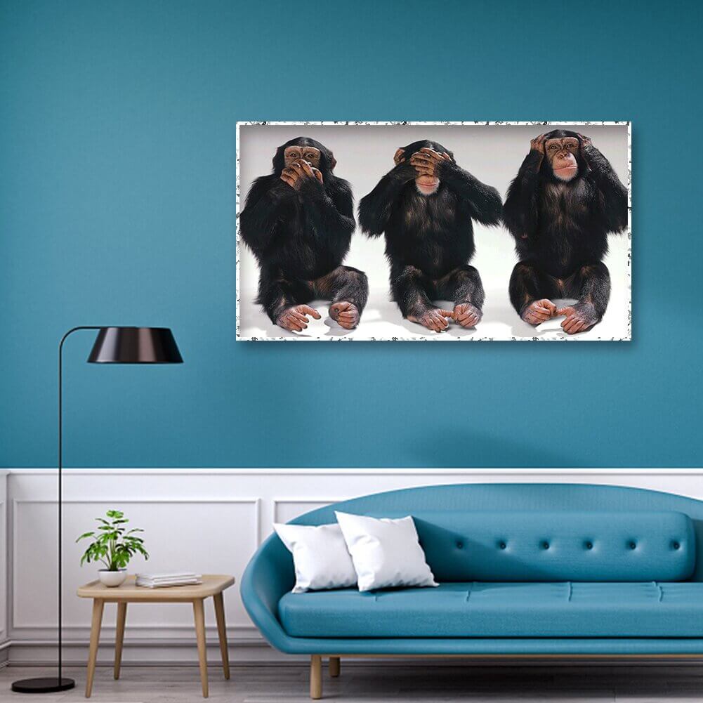 Drei Affen ab 50x90cm von Diamond Painter