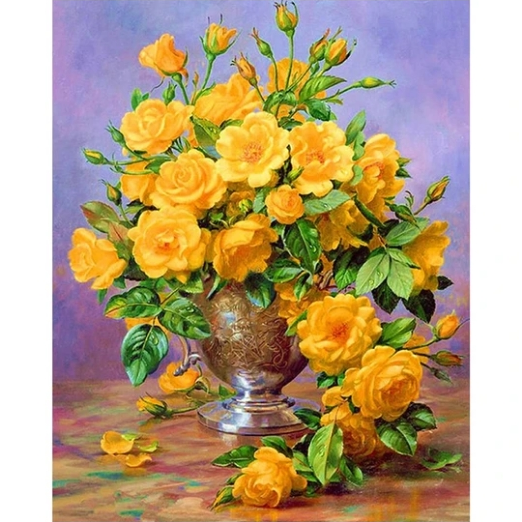 Gelber Blumenstrauß von Diamond Painter