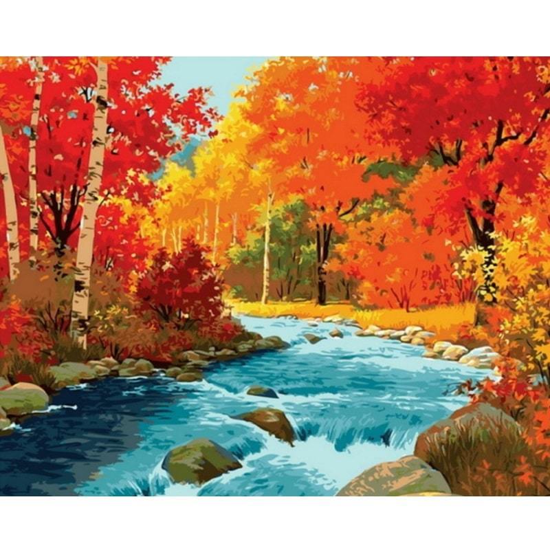 Herbstlandschaft | Malen nach Zahlen von Diamond Painter