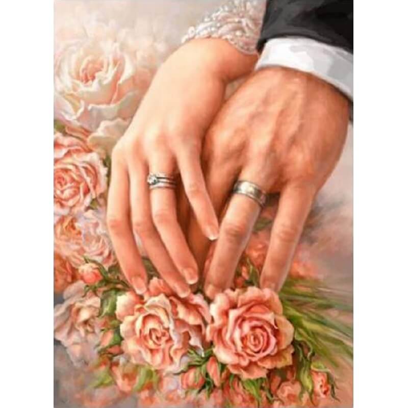 Hochzeitspaar-Hände von Diamond Painter