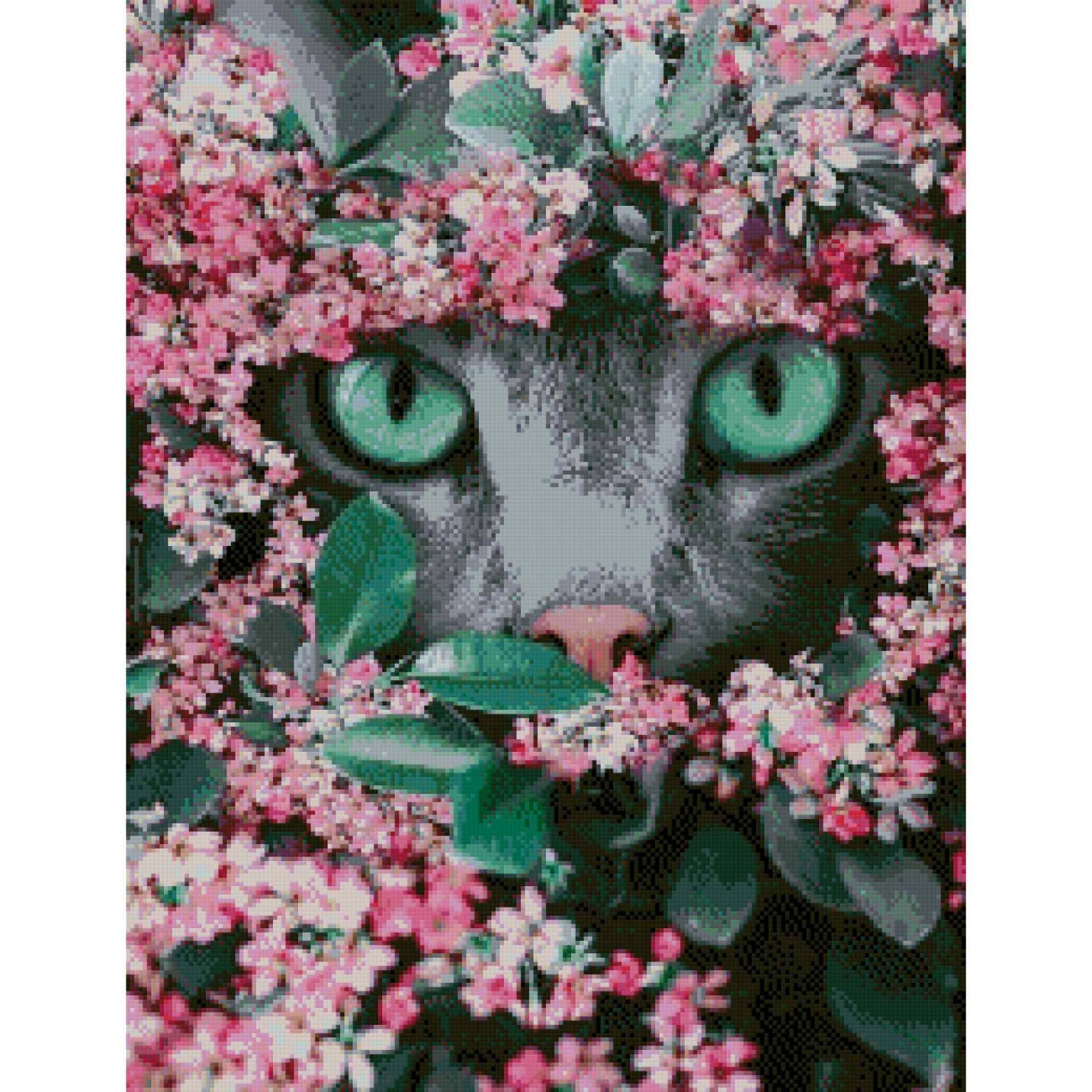 Kätzchen in der Blüte von Diamond Painter