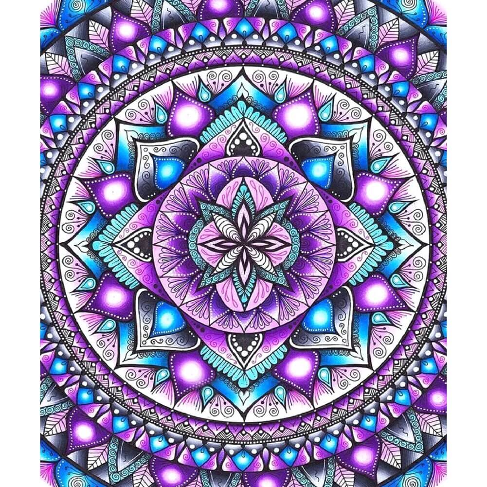 Mandala lila/blau von Diamond Painter