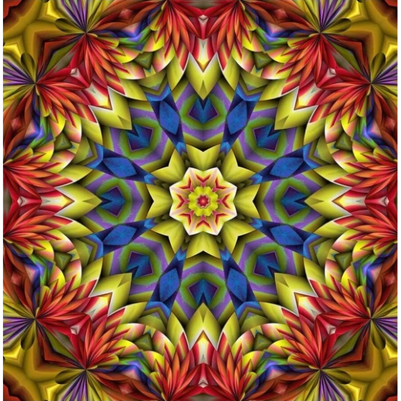 Mandala rot/gelb von Diamond Painter