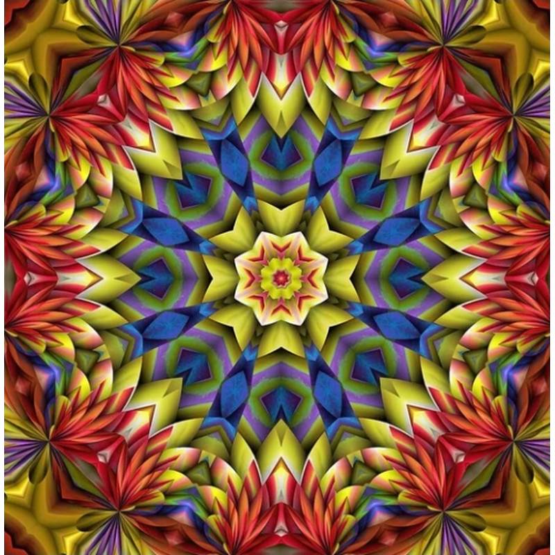 Mandala rot/gelb von Diamond Painter
