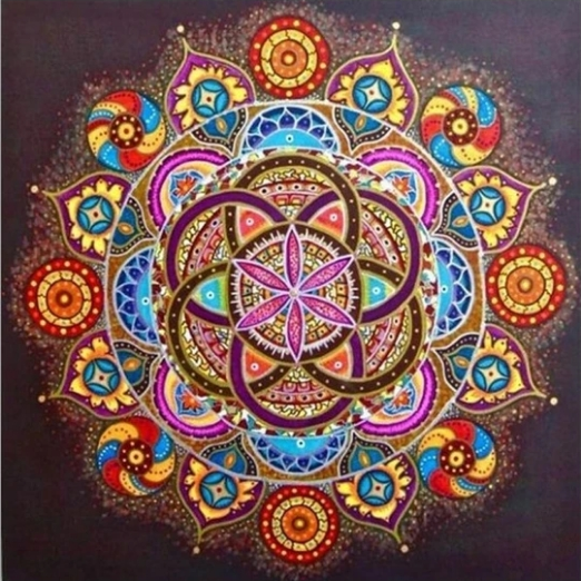 Mandala rot/violett von Diamond Painter