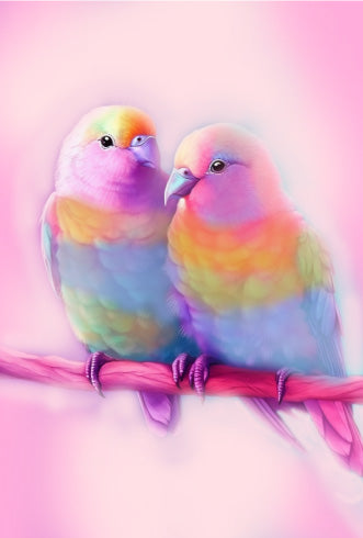 Regenbogenfarbige Vögel von Diamond Painter