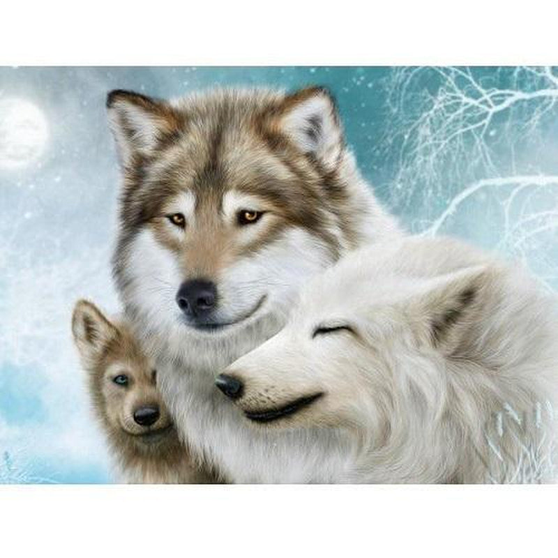 Wolfsfamilie von Diamond Painter