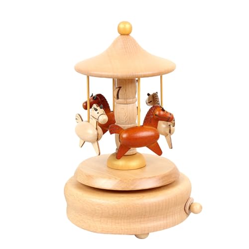 Diarypiece Frühlings Spieluhr Aufziehspielzeug Merry Go Runde Spieluhr Niedliche Heimdekoration Geschenk Für Mädchen Erwachsene Teenager Geburtstagsgeschenk Spieluhr Klavier von Diarypiece