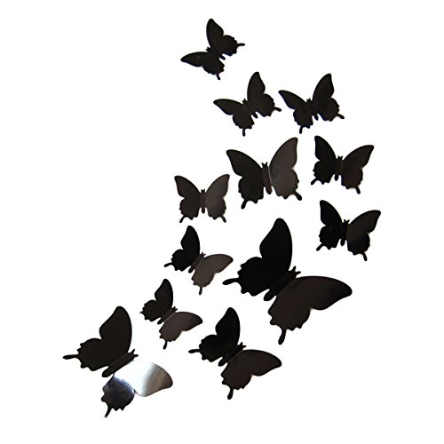 Diawell 12er Set 3D Schmetterlinge Wandtattoo Wandsticker Wanddeko Dekoration Butterfly Wandtatoo Wandaufkleber von Diawell