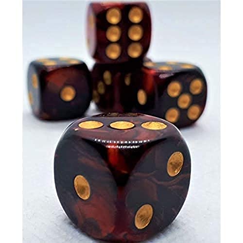 Dice4friends 70739 - Würfelset D6 Two Toned: Red/Black (12) von Dice4friends