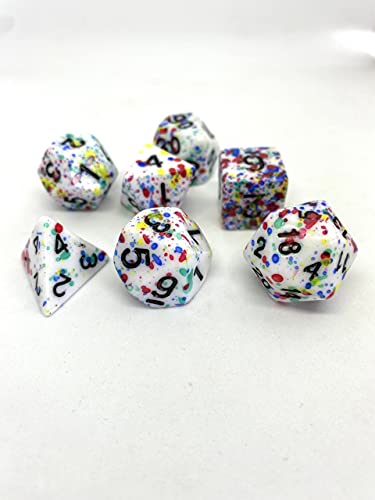 Dice4friends 70758 - Würfelset Transparent: Purple Clouds (7) von Dice4friends