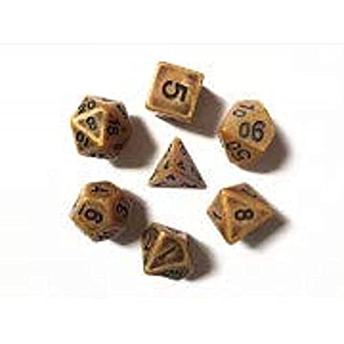 Dice4friends 86011 - Würfelset Antique: Green (7) von Dice4friends