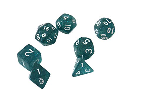 Dice4friends 86095 - Würfelset Powder: Blue (7) von Dice4friends