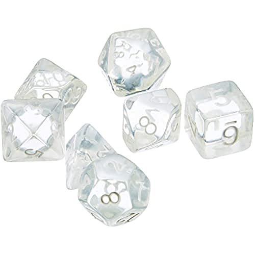 Dice4friends 9128 - Würfelset Transparent: Crystal (7) von Dice4friends