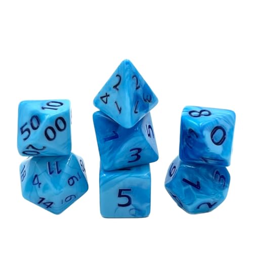 Dice4friends DIC17597 Würfelset: Blueberry Gum (7) Würfel von Dice4friends
